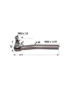 Roolivarda ots M24x1,5 RH L-350 04415662