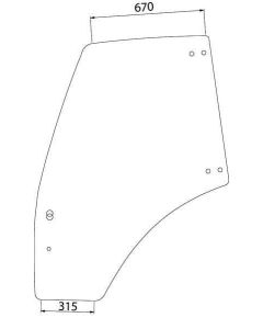 Ukse klaas RH 04418952