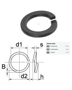 Vedruseib M10 10,2x18,1x2,2 DIN127B 100tk
