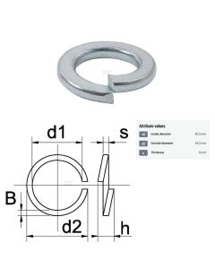 Vedruseib M30 30,5x48,2x6,0 DIN127B 10tk