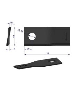 Tera RH Ø19 118x48x4mm 133.074 Fella