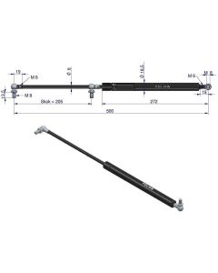 Gaasiamortisaator L-500mm AL114803