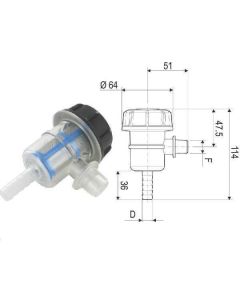 Filter 309T253 20 l/min 1/2"x13mm ARAG