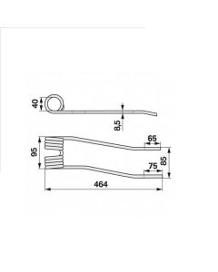 Kaaruti pii 465x98x40mm Ø8.5mm 436.231