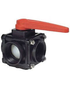 Kuulkraan 1 1/4" 16bar 3-suunda