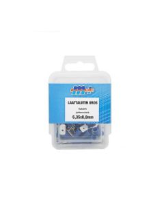 Juhtmeots lapik pistik 6,3x0,8mm sinine 50tk