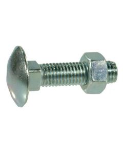 Polt + mutter M6x1-80 4.6 DIN603 Zn