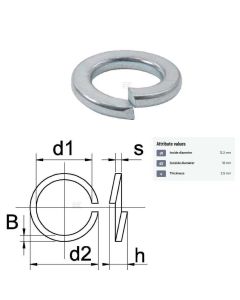 Vedruseib M12 12.2x18x2.5 DIN7980 Zn 100tk