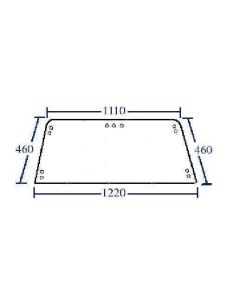 Tagaklaas ülemine 1220x460mm 83909857