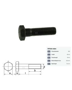 Polt M20x2,5-90 DIN931 10.9