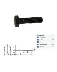 Polt M6x1-50 DIN931 10.9