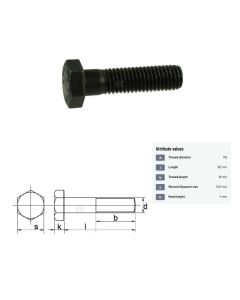 Polt M6x1-60 DIN931 10.9