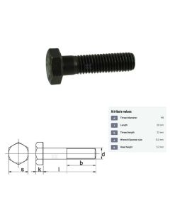Polt M8x1,25-50 DIN931 10.9