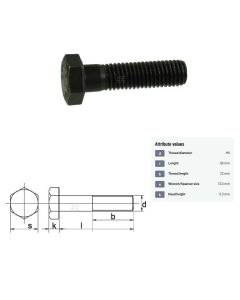 Polt M8x1,25-65 DIN931 10.9