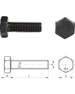 Polt M10x1,5-30 12,9 DIN933