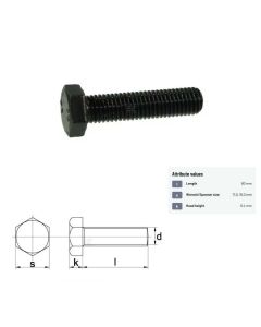 Polt M10x1,5-80 DIN933 10.9