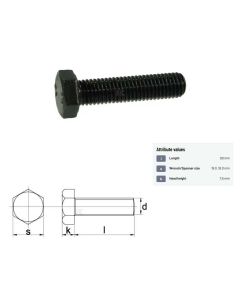 Polt M12x1,75-80 DIN933 10.9