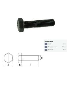 Polt M16x2-80 DIN933 10.9