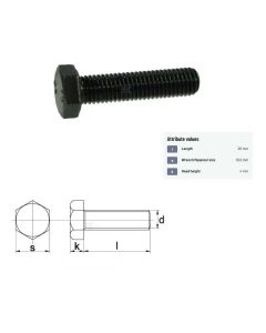 Polt M6x1-20 DIN933 10.9
