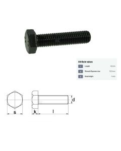 Polt M6x1-40 DIN933 10.9