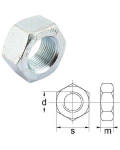 Mutter M10x1-8 10.9 DIN934 Zn