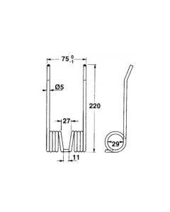 Koguri pii 220x75x29, Ø5 A81432