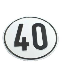 Kiirusepiirangu tähis Ø200mm 40km/h metall