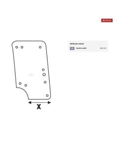 Ukse klaas ülemine LH/RH L57908