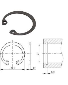 Stopperrõngas 27mm avale DIN472