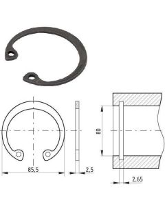 Stopperrõngas 80mm avale DIN472