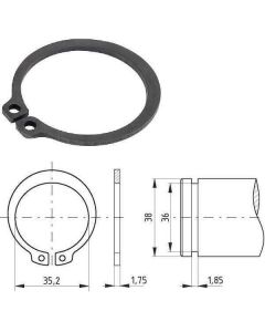 Stopperrõngas 38mm võllile DIN 471