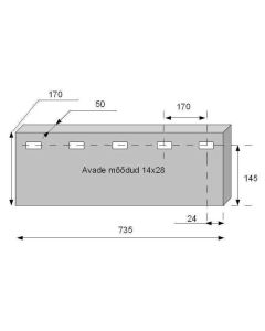 Sahakumm 735x175x50 70Sh -25C/+60C