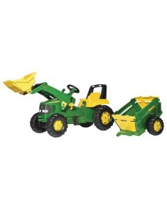 Traktor JOHN DEERE laaduri ja käruga ROLLY TOYS