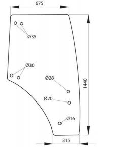 Ukse klaas RH 117810030020