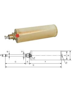 Pneumosilinder 4" PPS kahepoolne