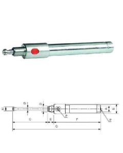 Hüdrosilinder 4,5,6" siibrile, kahepoolne