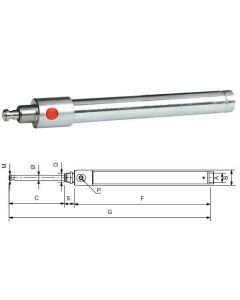 Hüdrosilinder 4" siibrile,ühepoolne