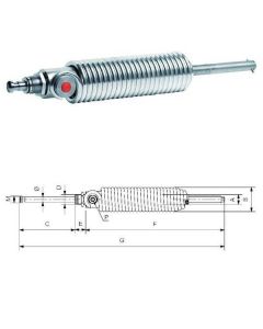 Hüdrosilinder 5"siibrile, vedruga