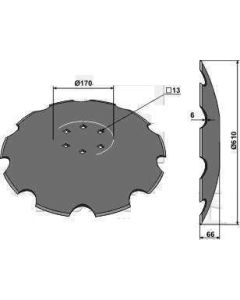 Ketas Ø610/6mm 3490466 LEMKEN
