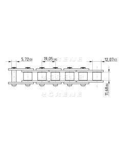 Rullpuks kett 12B-1 3/4x7/16 L-5m Steel Power