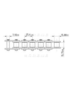 Rullpuks kett 16A-1  1"x15,75 L-5m GOPART