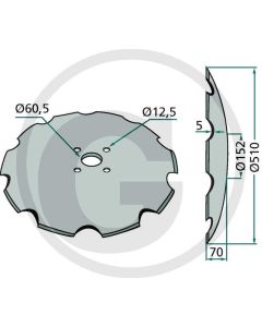 Randaali ketas Ø510/5mm 31-0512