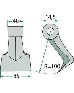 Haamer Ø14,5 40/85mm R100