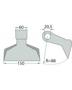 Haamer Ø20,5 60/150mm R88 63-RM-1-20