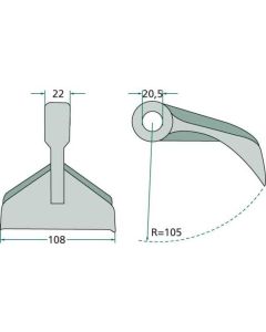 Haamer Ø20,5 22/108mm R105 63-RM-7