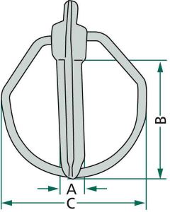 Rõngassplint Ø11x52/58mm Cat.2
