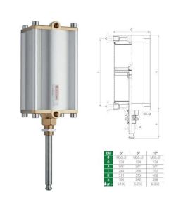 Pneumosilinder 8" kahepoolne