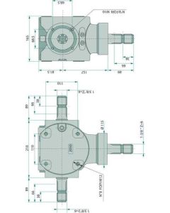 Reduktor 2050 1:1 540rpm/49kW B&B