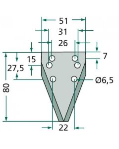 Tera #2,5mm 80x51mm 94832801 STORTI