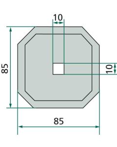 Tera #4mm 85x85mm #10,5mm ZAGO